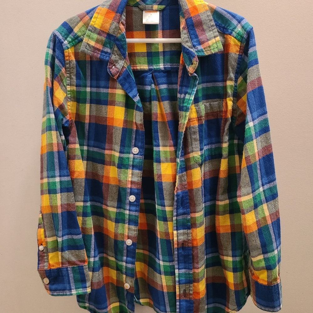 Boys Gymboree Demolition Dude Plaid Button Up Shirt